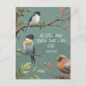 Psalm 46:10 Christelijk Bijbelvers Afbeelding Briefkaart (Voorkant)