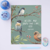 Psalm 46:10 Christelijk Bijbelvers Afbeelding Flyer (Enkel)