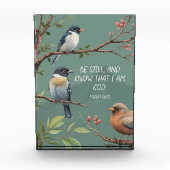 Psalm 46:10 Christelijk Bijbelvers Afbeelding Fotoblokken (Voorkant)