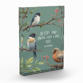 Psalm 46:10 Christelijk Bijbelvers Afbeelding Fotoblokken (Links)