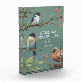 Psalm 46:10 Christelijk Bijbelvers Afbeelding Fotoblokken