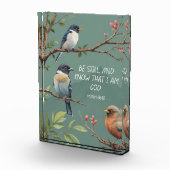 Psalm 46:10 Christelijk Bijbelvers Afbeelding Fotoblokken (Rechts)