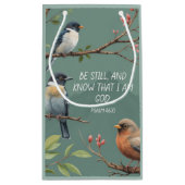 Psalm 46:10 Christelijk Bijbelvers Afbeelding Klein Cadeauzakje (Achterkant)