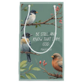 Psalm 46:10 Christelijk Bijbelvers Afbeelding Klein Cadeauzakje (Voorkant)