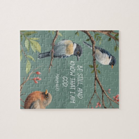 Psalm 46:10 Christelijk Bijbelvers Afbeelding Legpuzzel (Horizontaal)