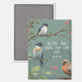 Psalm 46:10 Christelijk Bijbelvers Afbeelding Magneet (Voorkant / Achterkant)