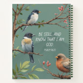 Psalm 46:10 Christelijk Bijbelvers Afbeelding Notitieboek (Achterkant)