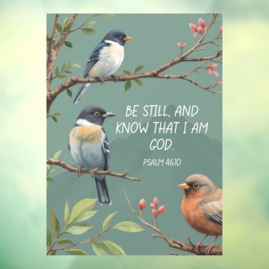 Psalm 46:10 Christelijk Bijbelvers Afbeelding Raamsticker (Vel 3)