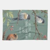 Psalm 46:10 Christelijk Bijbelvers Afbeelding Theedoek (Horizontaal)