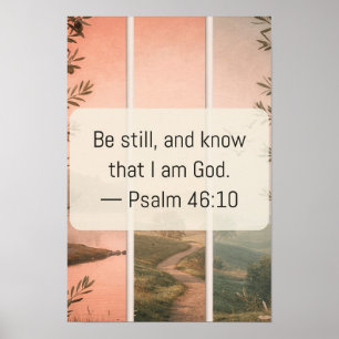 Psalm 46 10 Christelijk geloof tekst kunst kunstwe Poster