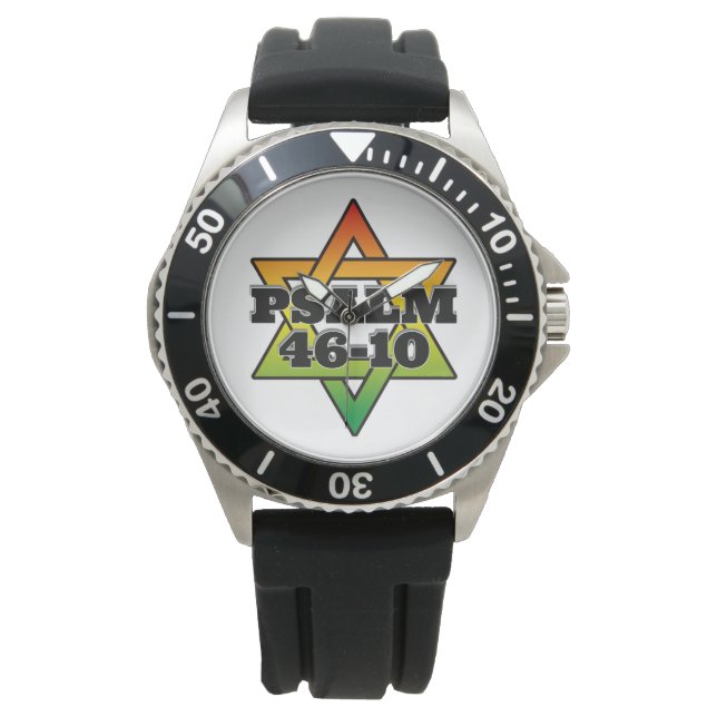Psalm 46-10 - Crown Protector Watch Horloge (Voorkant)