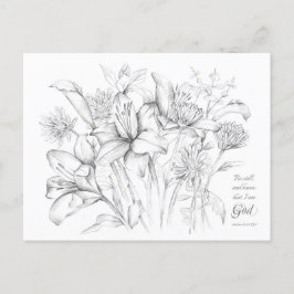 Psalm 46:10 de Kaart van de Prayer van de Manuscri