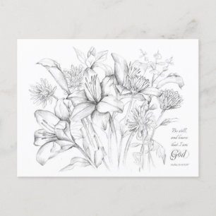 Psalm 46:10 de Kaart van de Prayer van de Manuscri