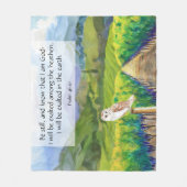 Psalm 46:10 fleece deken (Voorkant)