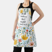 Psalm 46:10 Floral Apron Schort (Insitu)