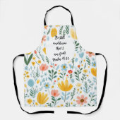 Psalm 46:10 Floral Apron Schort (Voorkant)