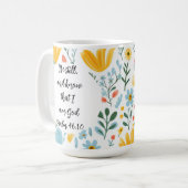 Psalm 46:10 Floral Coffee Mug Koffiemok (Voorkant links)