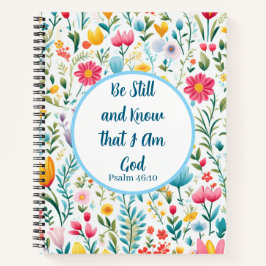 Psalm 46:10 Floral Journal Notitieboek