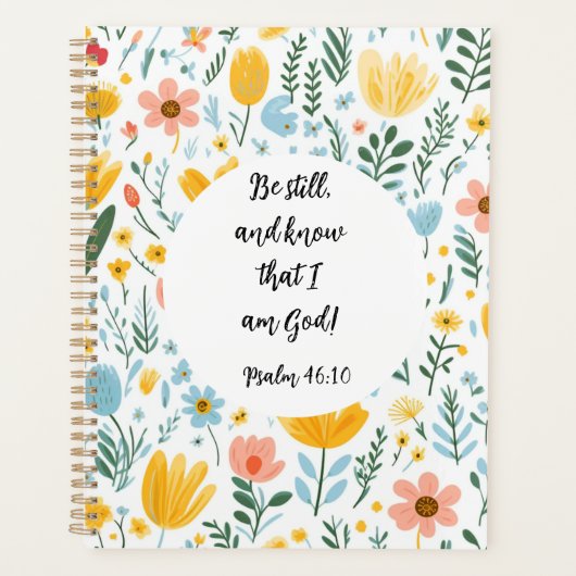 Psalm 46:10 Floral Planner (Voorkant)