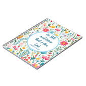 Psalm 46:10 Floral Spiral Photo Notebook Notitieboek (Linkerzijde)