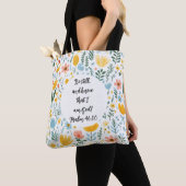 Psalm 46:10 Floral Tote Bag (Dichtbij)
