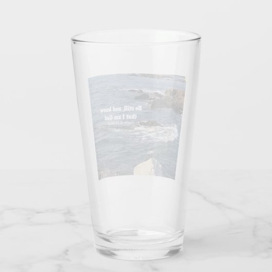 Psalm 46:10 Foto van Ocean Christelijk Glas (Achterkant)