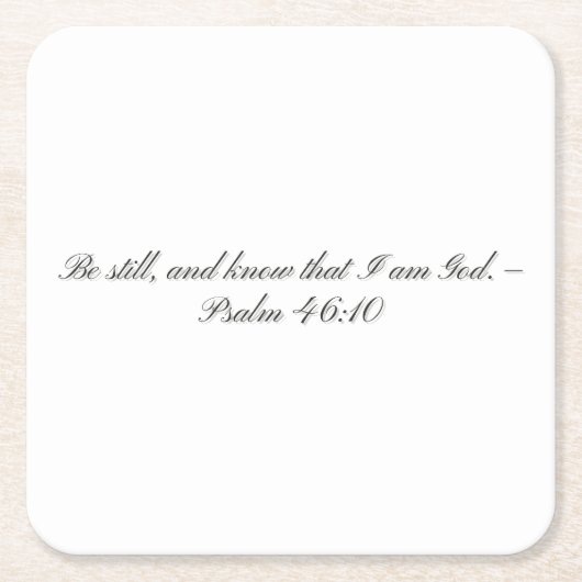 Psalm 46:10, Geschenk Onderzetter (Voorkant)