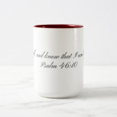 Psalm 46:10, Geschenkmok Tweekleurige Koffiemok (Center)