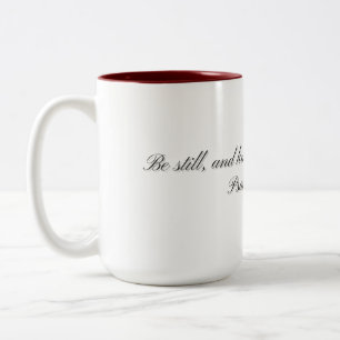 Psalm 46:10, Geschenkmok Tweekleurige Koffiemok