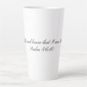 Psalm 46:10, Gift Latte Mok (Voorkant)