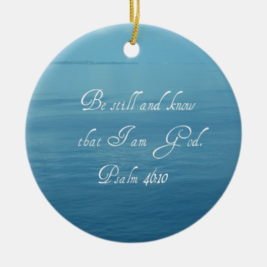 Psalm 46:10 keramisch ornament (Voorkant)