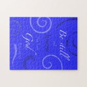 Psalm 46:10 Kies uw eigen kleur! Personaliseerbaar Legpuzzel (Horizontaal)