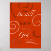 Psalm 46:10 Kies uw eigen kleur! Poster (Voorkant)