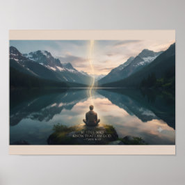 Psalm 46:10 KJV Bijbelposter | Christelijke Kunst Poster