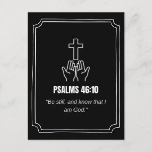Psalm 46:10 KJV Bijbelvers Schriftuur Minimalistis Briefkaart