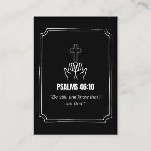 Psalm 46:10 KJV Bijbelvers Schriftuur Minimalistis Visitekaartje