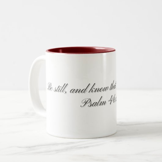 Psalm 46:10, Mok (Voorkant links)