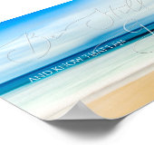 Psalm 46 10, nog steeds strand, kalm poster (Hoek)