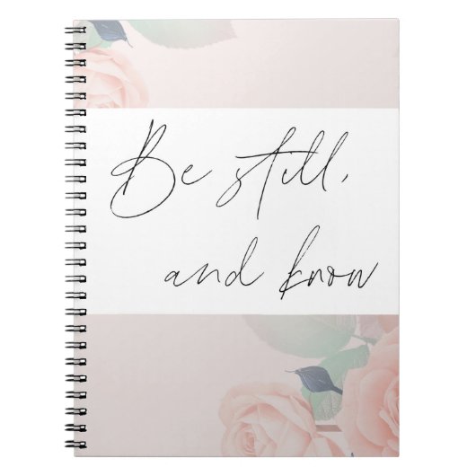 Psalm 46:10 Notitieboek- Wees stil en weet het Notitieboek (Voorkant)