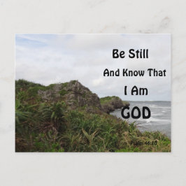Psalm 46:10 Oceanside Aangepaste tekst Christelijk Briefkaart