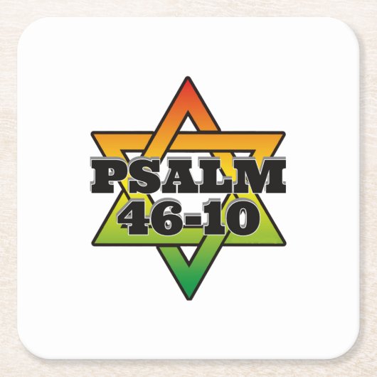 Psalm 46-10 - Onderzetter met vierkante openingen (Voorkant)