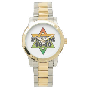 Psalm 46-10 - Overmaatse Twee-Tone Horloge