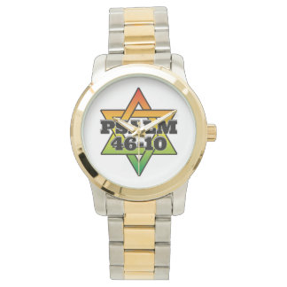 Psalm 46-10 - Overmaatse Twee-Tone Horloge