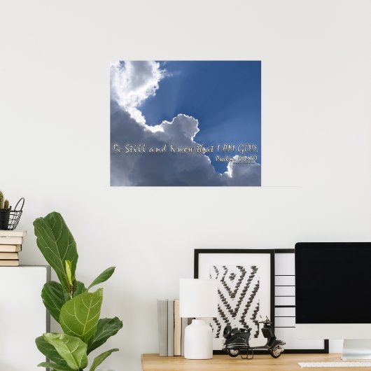 Psalm 46:10 poster (Thuiskantoor)