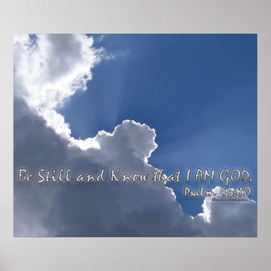 Psalm 46:10 poster (Voorkant)