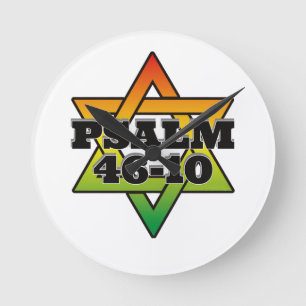 Psalm 46-10 - ronde wandklok