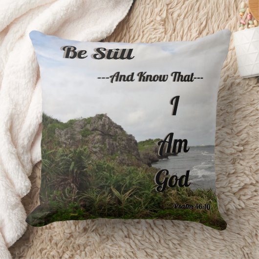 Psalm 46:10 Schilderachtig Bijbelvers Kussen (Deken)