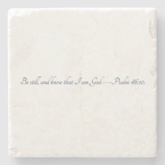 Psalm 46:10, (Stijl 2), Geschenk Steen Onderzetter