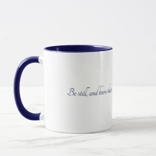 Psalm 46:10, (Stijl 2), Geschenkmok Mok (Links)