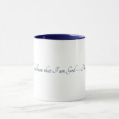 Psalm 46:10, (Stijl 2), Geschenkmok Mok (Midden)